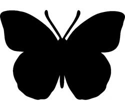 Stencil Schablone  Schmetterling inkl. Negativ